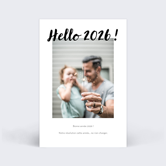 Carte de Voeux Particuliers Grand Cadre blanc
