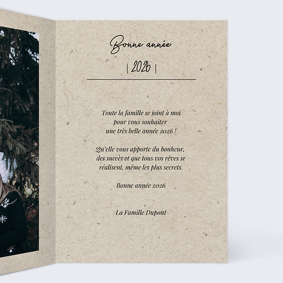 Carte de voeux Esprit Chiné Intérieur Droit