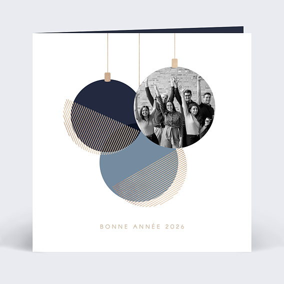 Carte de vœux entreprise Boules Magiques II Recto