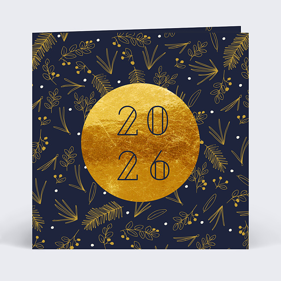 Carte de vœux entreprise Champêtre Recto