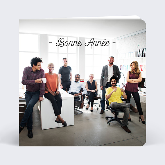 Carte de vœux entreprise Tirets