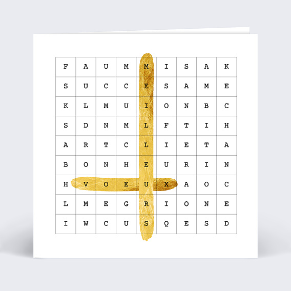 Carte de vœux entreprise Vœux Cachés Recto