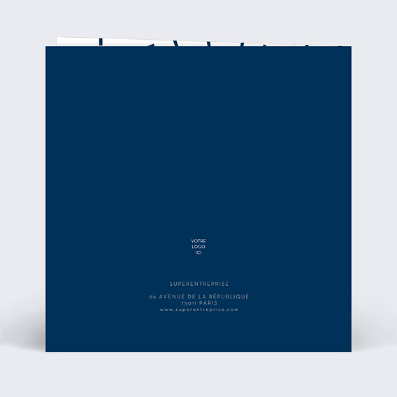 Carte de vœux entreprise Art Pop Verso