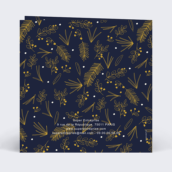 Carte de vœux entreprise Champêtre Verso