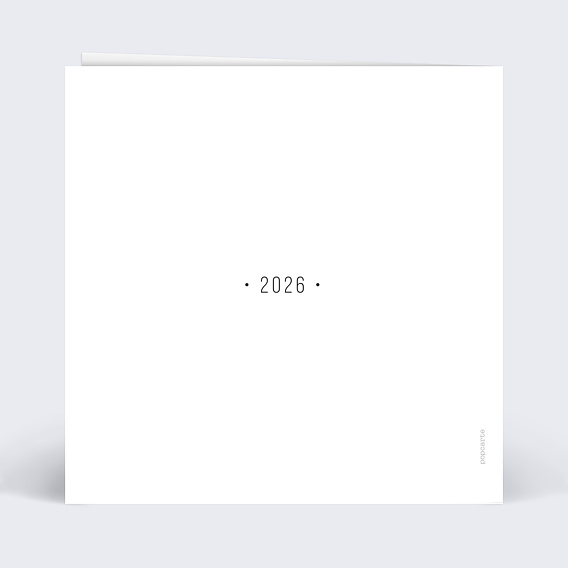 Carte de voeux Dorure cadre multiphoto Verso