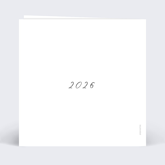 Carte de voeux Dorure cadre photo Verso