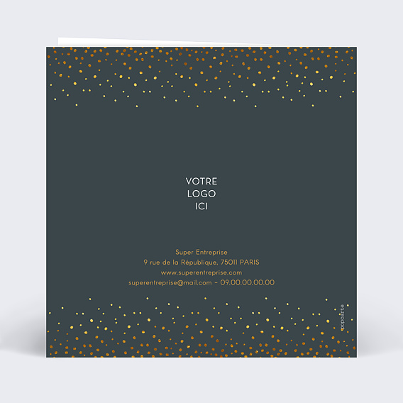 Carte de vœux entreprise Élégance Verso