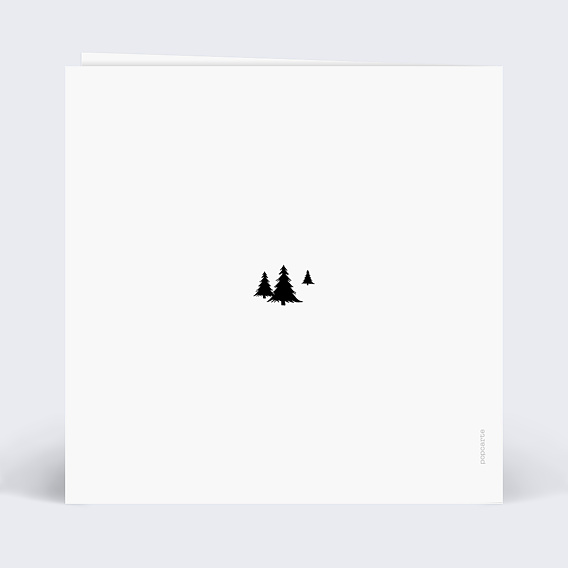 Carte de voeux Joli village Verso