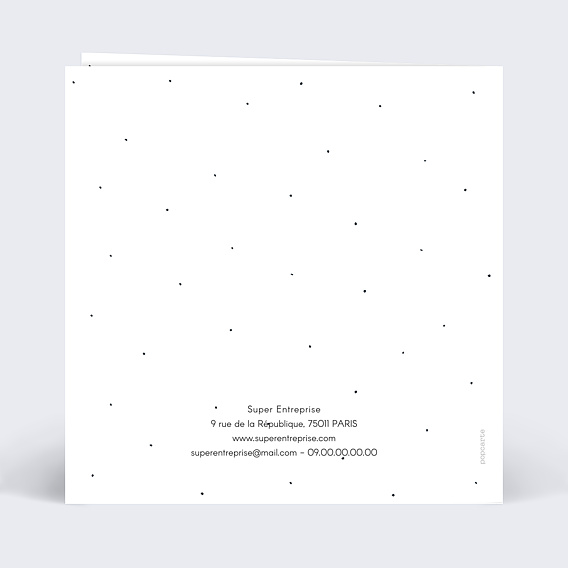 Carte de vœux entreprise Montagnes Verso