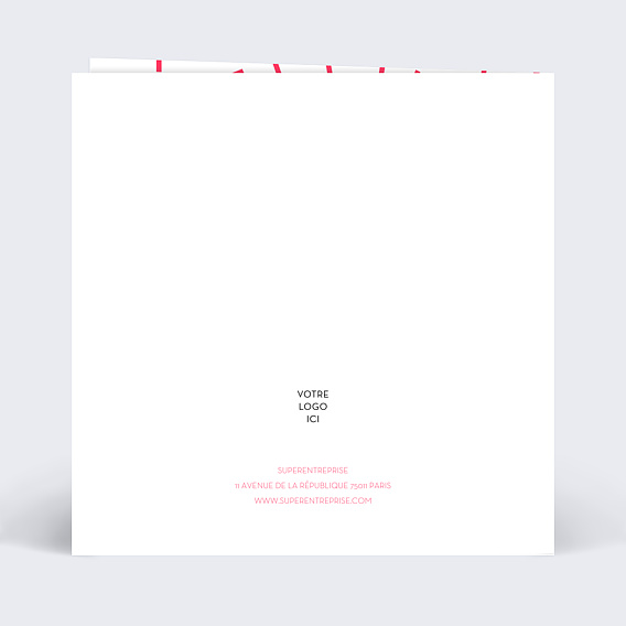 Carte de vœux entreprise Pop Art Verso