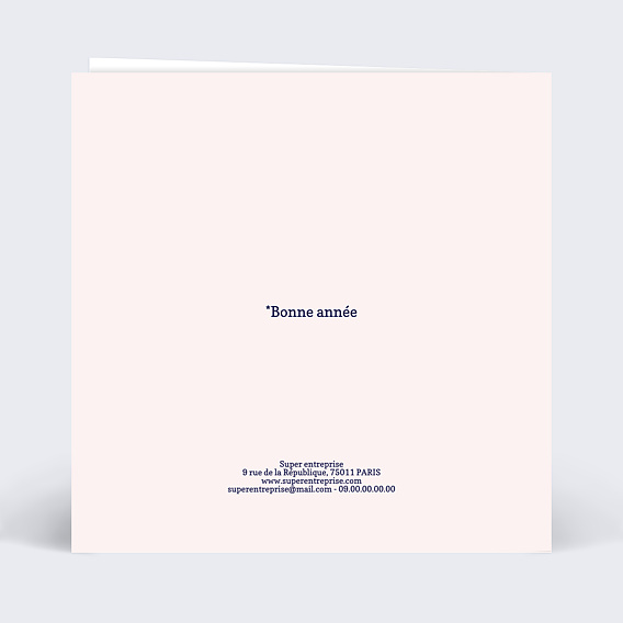 Carte de vœux entreprise Rébus Verso
