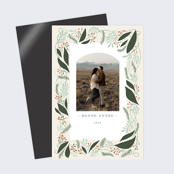 Carte de voeux Cadre Végétal