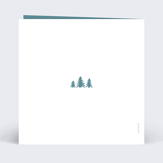 Carte de voeux Découpe Sapin Verso