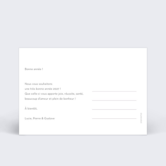 Carte de Voeux Particuliers Cadre Blanc Avec Coeur