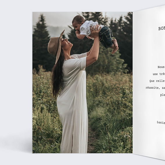 Carte de voeux Polaroïd Simple Intérieur Gauche