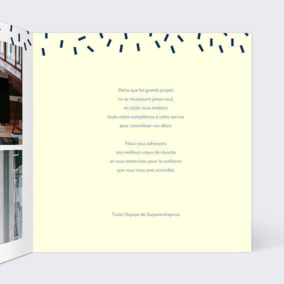 Carte de vœux entreprise Art Pop Intérieur Droit