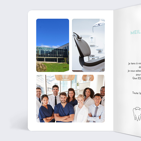 Carte de vœux entreprise Toutes ses Dents Intérieur Gauche