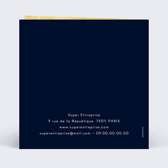 Carte de vœux entreprise Grande Envolée Festive Verso