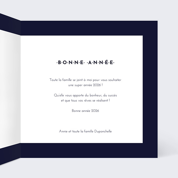 Carte de voeux Rétrospective photomaton Intérieur Droit