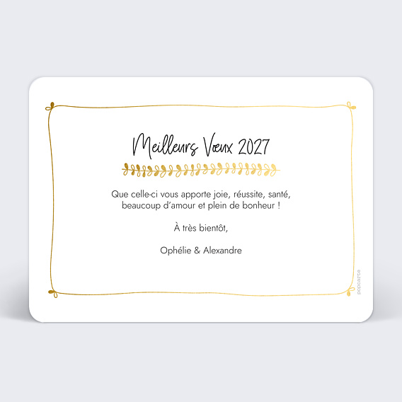 Carte de Voeux Particuliers Jolies Feuilles