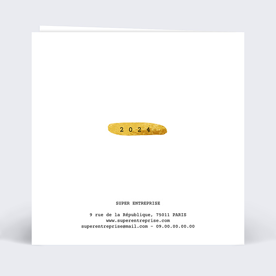 Carte de vœux entreprise Vœux Cachés Verso