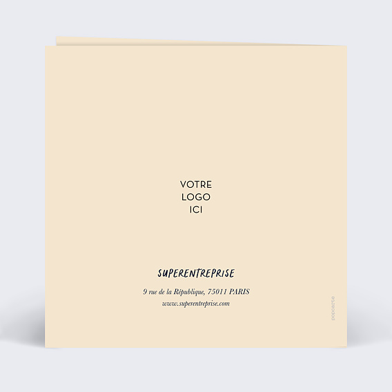 Carte de vœux entreprise Jolis Cadeaux Verso