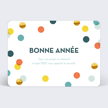 Carte de Voeux Entreprise Confettis Chic