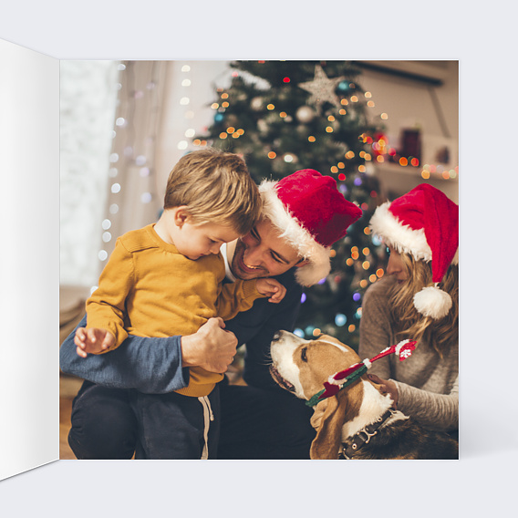 Carte de voeux Découpe Cadeaux Intérieur Droit