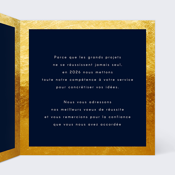 Carte de vœux entreprise Grande Envolée Festive Intérieur Droit