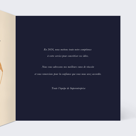 Carte de vœux entreprise Jolis Cadeaux Intérieur Droit