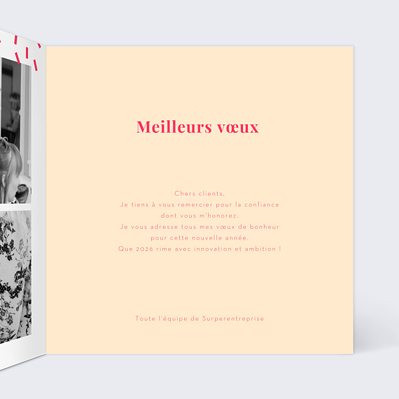 Carte de vœux entreprise Pop Art Intérieur Droit