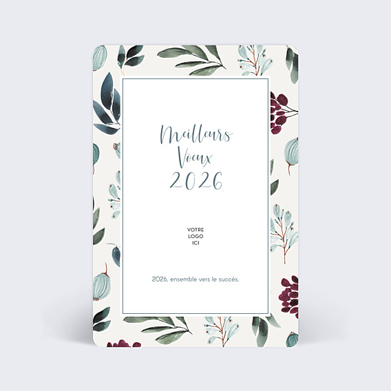 Carte de Voeux Entreprise Floral