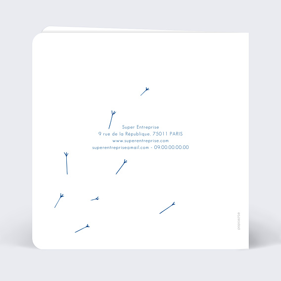 Carte de vœux entreprise Envolée Verso
