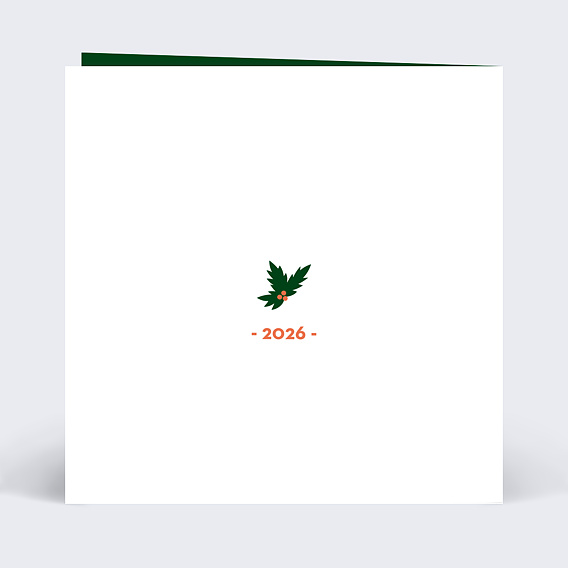 Carte de voeux Découpe Couronne Verso