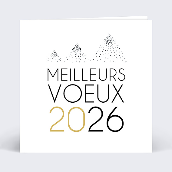 Carte de vœux entreprise Montagnes Recto