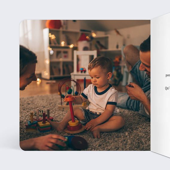 Carte de voeux Typographie classique Intérieur Gauche