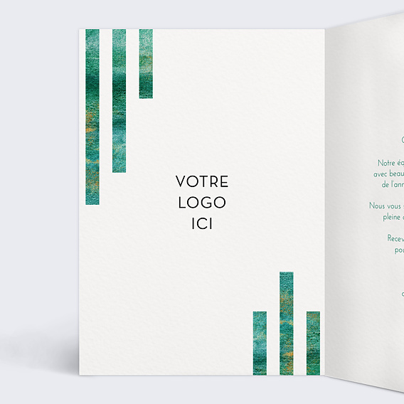 Carte de vœux entreprise Challenge Liste Intérieur Gauche