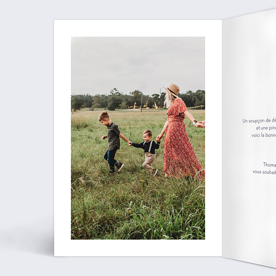 Carte de voeux Typo Chic Intérieur Gauche