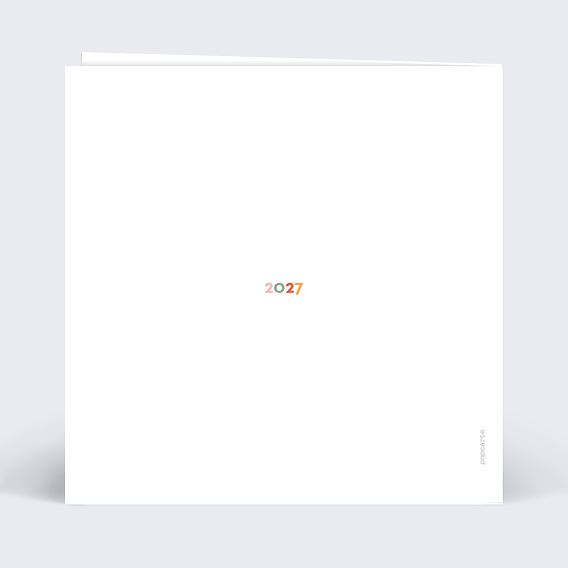 Carte de Voeux Particuliers Lettres colorées