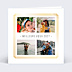 Carte de Voeux Particuliers Dorure cadre multiphoto