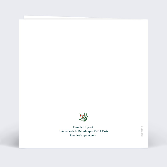 Carte de voeux Multiphoto Festif Verso