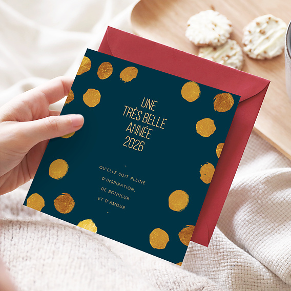 Carte de Voeux Particuliers Graphique chic