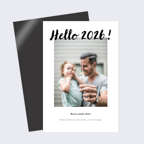 Carte de voeux Grand Cadre blanc