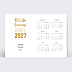 Carte de Voeux Entreprise Calendrier Typographie
