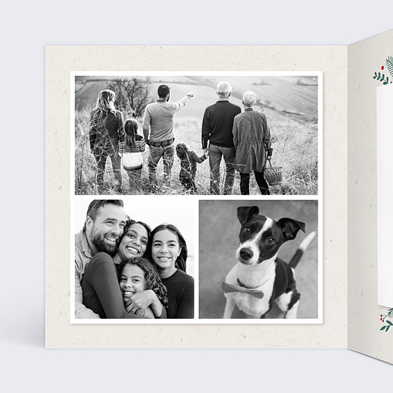 Carte de Voeux Particuliers Cadre Photo Festif