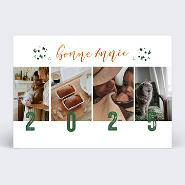 Carte de Voeux Particuliers Feuilles étoilées