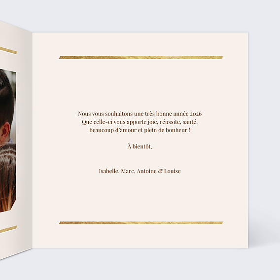 Carte de voeux Typo graphique Intérieur Droit