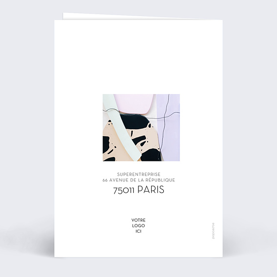 Carte de vœux entreprise Art Moderne Verso