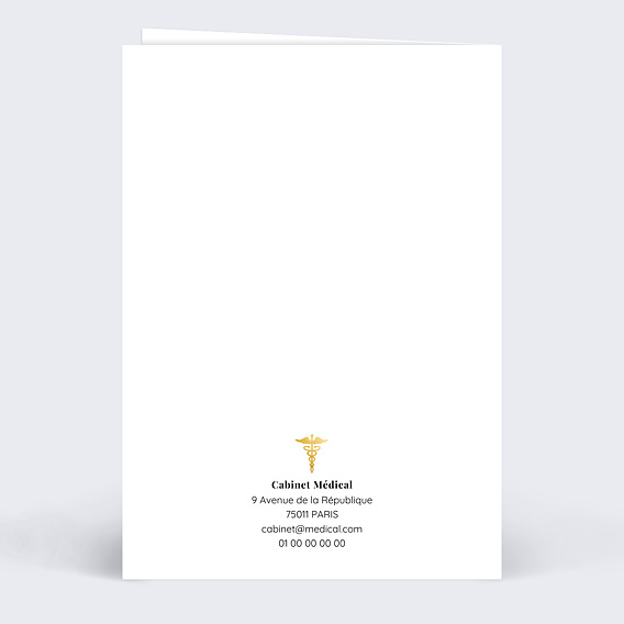 Carte de vœux entreprise Cabinet Médical Verso