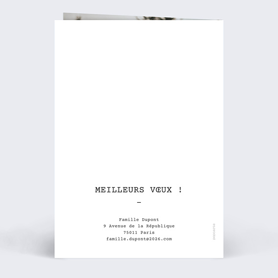 Carte de voeux Polaroïd Simple Verso